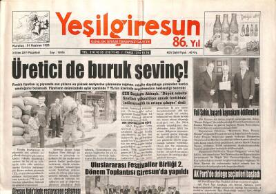 Yeşil Giresun Gazetesi 3 Ekim 2011 - Giresunsporda Galibiyet Hasreti Sürüyor GZ108351 - 1