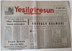 Yeşil Giresun Gazetesi - 3 Eylül 1991 - Fındık İhracatı Rekorla Bitti - GZ43663 - 1