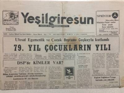 Yeşil Giresun Gazetesi 3 Haziran 1925 - Giresunspor Zoru Başar Da Gel GZ34029 - 1