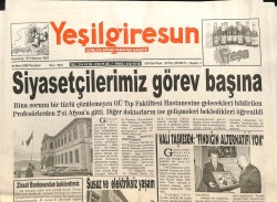 Yeşil Giresun Gazetesi 3 Mart 2008 - Siyasetçilerimiz Görev Başına GZ101640 - 2