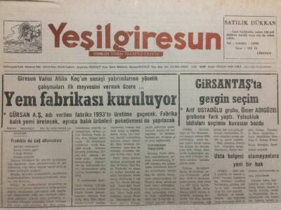 Yeşil Giresun Gazetesi 30 Mart 1992 - Yem Fabrikası Kuruluyor GZ34465 - 1