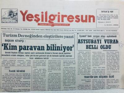Yeşil Giresun Gazetesi 30 Mayıs 1994 - Eynesildeki Astsubayı Vuran Belli Oldu GZ41104 - 1