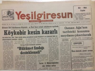 Yeşil Giresun Gazetesi 30 Nisan 1994 - Köykobir Kesin Kararlı GZ38257 - 1