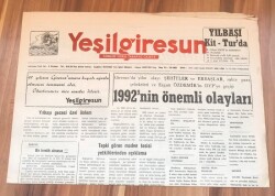 Yeşil Giresun Gazetesi 31 Aralık 1992 - 1992 nin Önemli Olayları GZ1763 - 2