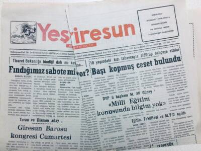 Yeşil Giresun Gazetesi 4 Ekim 1999 - Başı Kopmuş Ceset Bulundu GZ41139 - 1