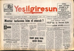 Yeşil Giresun Gazetesi 4 Haziran 2003 - Mantar Tarlasına Kim El Atacak GZ101624 - 1