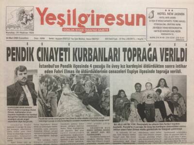 Yeşil Giresun Gazetesi 4 Mart 2006 - Pendik Cinayeti Kurbanları Toprağa Verildi GZ35498 - 1