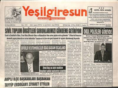 Yeşil Giresun Gazetesi 4 Nisan 2006 - Bayan Hakemler Revaçta GZ108752 - 1