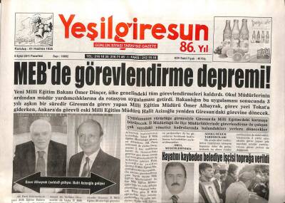Yeşil Giresun Gazetesi 5 Eylül 2011 - Giresunspor Sezonu Garip Gibi Açtı GZ108317 - 1