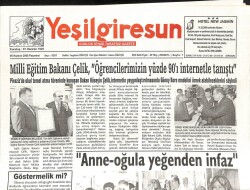 Yeşil Giresun Gazetesi 5 Haziran 2006 - Anne Oğula Yeğenden İnfaz GZ108325 - 1