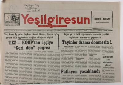 Yeşil Giresun Gazetesi 5 Kasım 1994 - TEZ- KOPtan İşçiye Geri Dön Çağrısı GZ13357 - 1