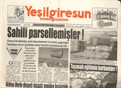 Yeşil Giresun Gazetesi 5 Mart 2008 - Sahili Parsellemişler GZ101638 - 1