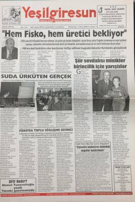 Yeşil Giresun Gazetesi 6 Aralık 2005 Milli Mücadelede Giresunlular GZ26076 - 1