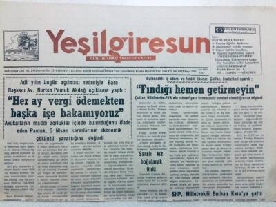 Yeşil Giresun Gazetesi 6 Eylül 1994 - Fındığı Hemen Getirmeyin GZ41173 - 1