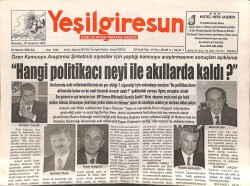 Yeşil Giresun Gazetesi 6 Haziran 2006 - Fatih Kitapçı Devam Edecek GZ108323 - 1