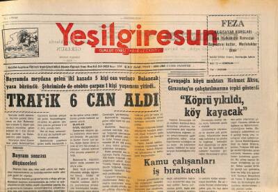 Yeşil Giresun Gazetesi 6 Mart 1995 - İnişdibinin İhalesi Bugün GZ77856 - 1
