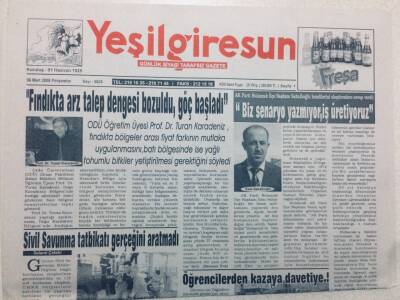 Yeşil Giresun Gazetesi - 6 Mart 2008 - Fındıkta Arz Talep Dengesi Bozuldu Göç Başladı GZ46529 - 2