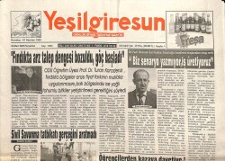 Yeşil Giresun Gazetesi 6 Mart 2008 - Sahildeki Kumsal Vatandaşın Tapulu Arazisi Çıktı GZ101637 - 2