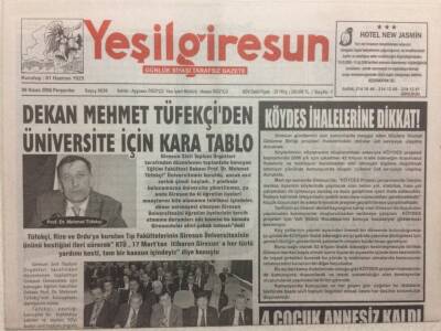 Yeşil Giresun Gazetesi 6 Nisan 2006 - Köydes İhalelerine Dikkat GZ32760 - 1