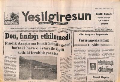Yeşil Giresun Gazetesi 6 Şubat 1996 - Don Fındığı Etkilemedi GZ108063 - 1