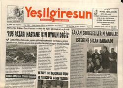 Yeşil Giresun Gazetesi 6 Şubat 2006 - Rus Pazarı Hastane İçin Uygun Değil GZ101606 - 2