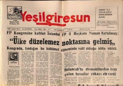 Yeşil Giresun Gazetesi 7 Aralık 1999 - Giresun Müftüsü Şahin Göreve Başladı GZ77986 - 1