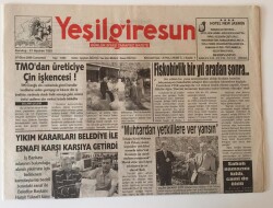 Yeşil Giresun Gazetesi 7 Ekim 2006 - TMOdan Üreticiye Çin İşkencesi GZ10987 - 1