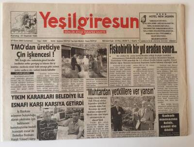 Yeşil Giresun Gazetesi 7 Ekim 2006 - TMOdan Üreticiye Çin İşkencesi GZ10987 - 1