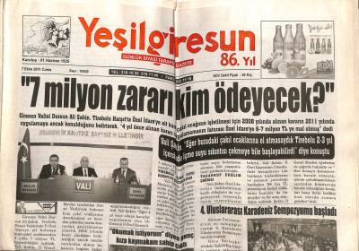 Yeşil Giresun Gazetesi 7 Ekim 2011 - Adadaki Kazıların 1. Bölümü Tamamlandı GZ108071 - 1