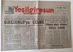 Yeşil Giresun Gazetesi - 7 Eylül 1991 - Giresunluya Çelme - GZ43659 - 1