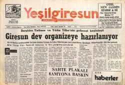 Yeşil Giresun Gazetesi 7 Haziran 2003 - İbrahim Tatlıses,Yıldız Tilbe Geliyor GZ101613 - 1