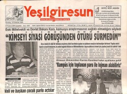 Yeşil Giresun Gazetesi 7 Haziran 2006 - Giresunspor Kongreye Doğru GZ108324 - 1