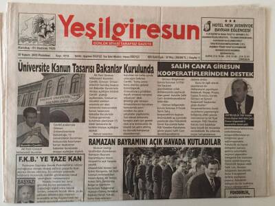 Yeşil Giresun Gazetesi 7 Kasım 2005 - Üniversite Kanun Tasarısı Bakanlar Kurulunda GZ28606 - 1