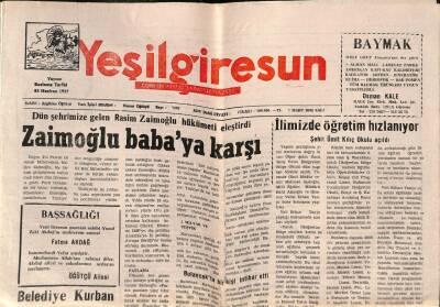 Yeşil Giresun Gazetesi 7 Mart 2000 - İstanbuldaki Tirebolu Derneği Yeni Yönetim Oluşturdu GZ77869 - 1