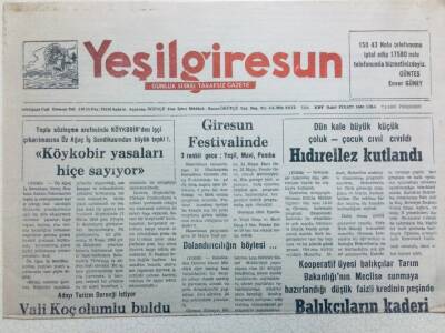 Yeşil Giresun Gazetesi 7 Mayıs 1992 - Köykobir Yasaları Hiçe Sayıyor GZ41081 - 1