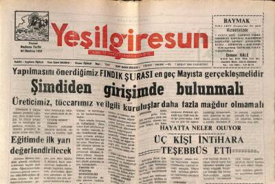 Yeşil Giresun Gazetesi 7 Şubat 2000 - Kupa Maçları Giresunda Oynansın GZ77837 - 1