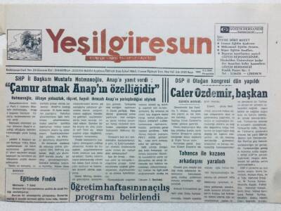 Yeşil Giresun Gazetesi 8 Eylül 1994 - Üretici Fındığını Tüccara Veriyor GZ41142 - 1