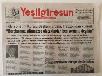 Yeşil Giresun Gazetesi 8 Kasım 2005 - Zeytinlikteki Tarihi Evlerde Restorasyon Çalışmaları Başlatıldı GZ28658 - 1
