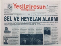 Yeşil Giresun Gazetesi - 8 Mart 2004 - Sel Ve Heyelan Alarmı GZ46541 - 1