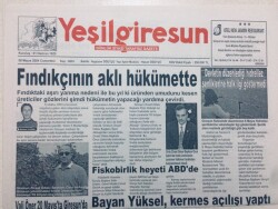 Yeşil Giresun Gazetesi - 8 Mayıs 2004 - Fındıkçının Aklı Hükümette GZ46536 - 1