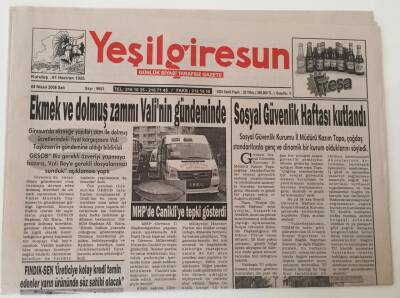 Yeşil Giresun Gazetesi - 8 Nisan 2008 - Sosyal Güvenlik Haftası Kutlandı - GZ43671 - 1
