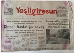 Yeşil Giresun Gazetesi - 8 Ocak 1992 - Cinsel Hastalığa Savaş - GZ43842 - 1