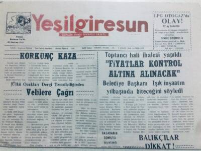 Yeşil Giresun Gazetesi 9 Eylül 2000 - Meslek Okulları Öğrenci Avında GZ40775 - 1