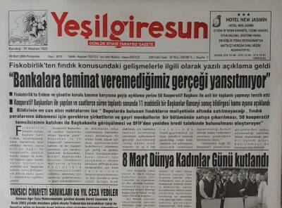 Yeşil Giresun Gazetesi 9 Mart 2006-Güce Katliamı Sanığının Yargılanmasına Başlandı GZ45768 - 1