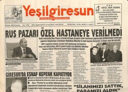 Yeşil Giresun Gazetesi 9 Şubat 2006 - Giresunda Esnaf Kepenk Kapatıyor GZ101588 - 1