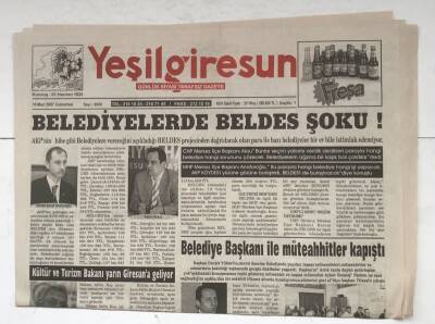 Yeşilgiresun Gazetesi 10 Mart 2007 - Kültür Ve Turizm Bakanı Yarın Giresuna Geliyor GZ8196 - 1