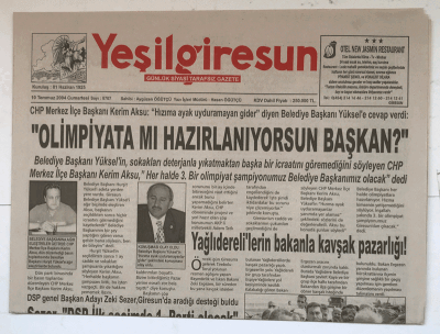 Yeşilgiresun Gazetesi 10 Temmuz 2004 - Sokakta Bomba Paniği GZ5366 - 2
