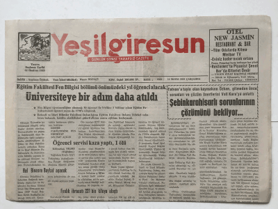 Yeşilgiresun Gazetesi 14 Mayıs 2003 - Fındık İhracatı 221 Bin Kiloya Ulaştı GZ3885 - 1