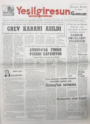 Yeşilgiresun Gazetesi 15 Aralık 1992 Avrupada Fındık Pazarı Kapanıyor GZ14223 - 1
