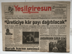 Yeşilgiresun Gazetesi 16 Haziran 2004 - Yarım Günlük Fuar GZ5236 - 1